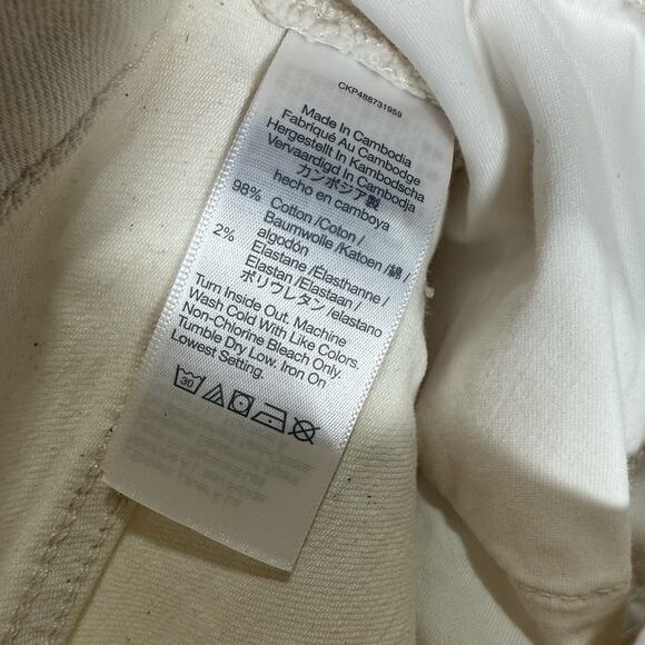 NWT Madewell Perfect Vintage Wide Leg Crop Jeans Size 26 Tile White Cream - Picture 8 of 11